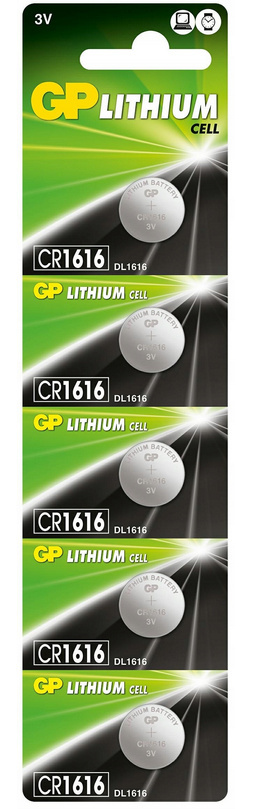 Bateria GP CR1616 3V 5BP Lithum
