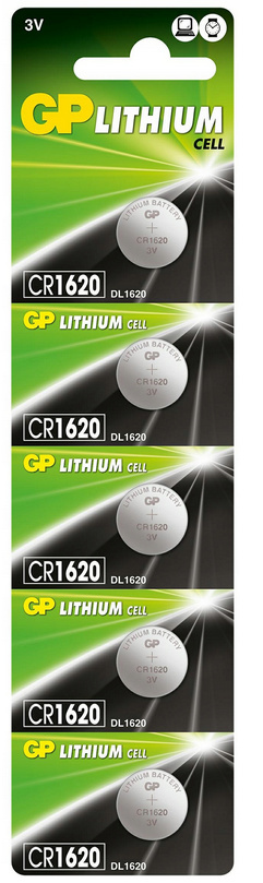 Bateria GP CR1620 3V 5BP Lithum
