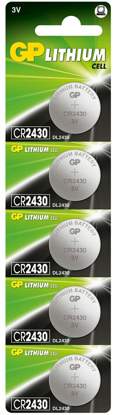 Bateria GP CR2430 3V 5BP Lithum