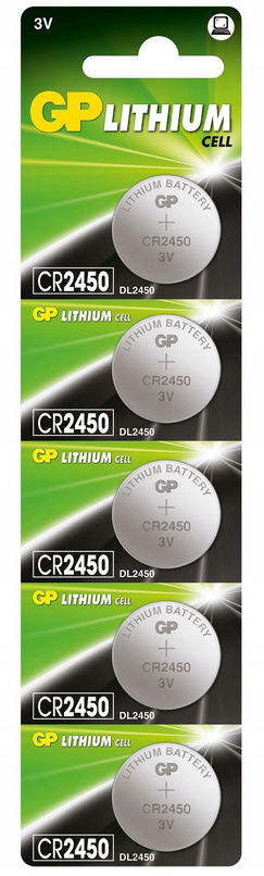 Bateria GP CR2450 3V 5BP Lithum