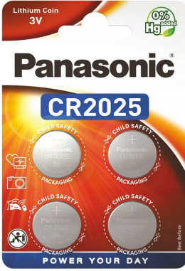 Bateria Panasonic CR2025 3V 4BP Lithum