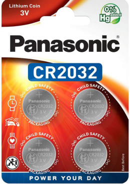 Bateria Panasonic CR2032 3V 4BP Lithum
