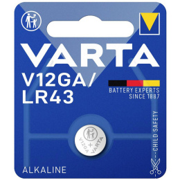 Bateria VARTA LR43 AG12 V12GA 1BP