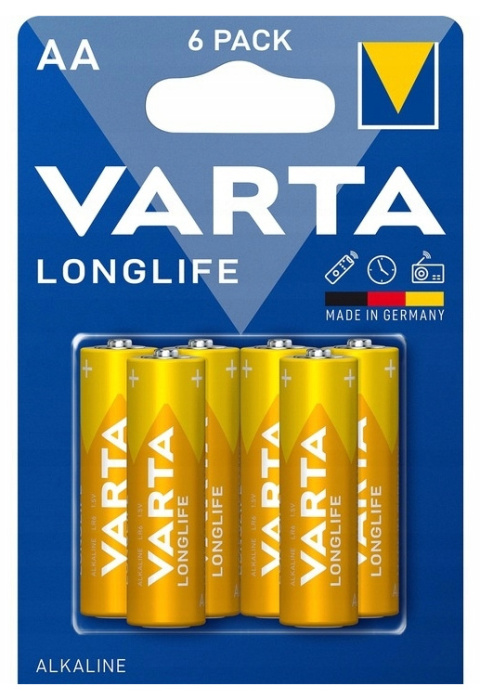 Bateria VARTA LR6 AA LONGLIFE 6BP 4106 101 436 Yellow