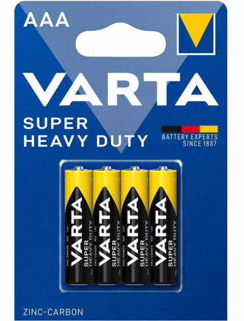 Bateria VARTA R03 AAA 4BP SUPER HEAVY DUTY