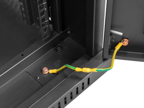SZAFA INSTALACYJNA RACK STOJĄCA 19" 22U 600X800 CZARNA DRZWI PRZESZKLONE LANBERG (FLAT PACK)