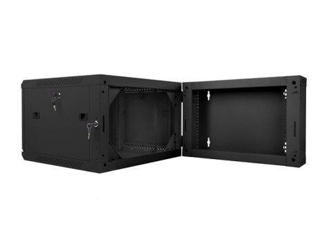 SZAFA INSTALACYJNA RACK WISZĄCA DWUSEKCYJNA 19" 6U 600X600 CZARNA LANBERG (FLAT PACK)