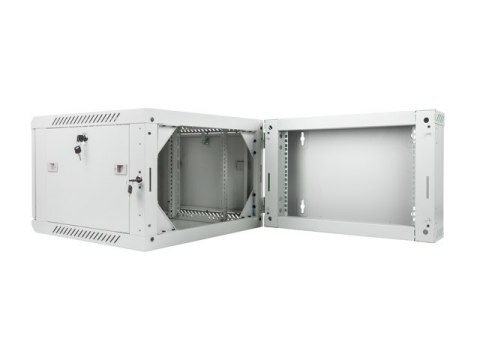 SZAFA INSTALACYJNA RACK WISZĄCA DWUSEKCYJNA 19" 6U 600X600 SZARA LANBERG (FLAT PACK)