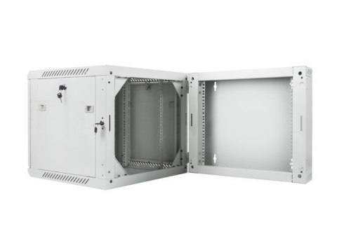 SZAFA INSTALACYJNA RACK WISZĄCA DWUSEKCYJNA 19" 9U 600X600 SZARA LANBERG (FLAT PACK)