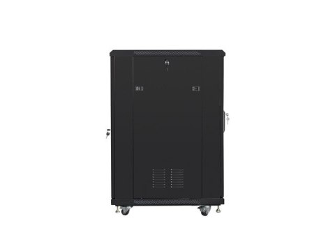 SZAFA INSTALACYJNA RACK STOJĄCA 19" 22U 600X800 CZARNA DRZWI PERFOROWANE LANBERG (FLAT PACK)