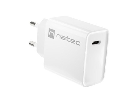 ŁADOWARKA SIECIOWA NATEC RIBERA 1X USB-C 20W BIAŁA