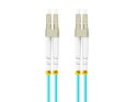PATCHCORD ŚWIATŁOWODOWY MM LC/UPC-LC/UPC DUPLEX 3.0MM OM3 50/125 LSZH 10M AQUA LANBERG
