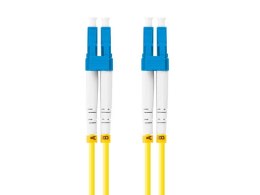 PATCHCORD ŚWIATŁOWODOWY SM LC/UPC-LC/UPC DUPLEX 3.0MM LSZH G657A1 10M ŻÓŁTY LANBERG