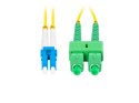 PATCHCORD ŚWIATŁOWODOWY SM LC/UPC-SC/APC DUPLEX 3.0MM LSZH G657A1 2M ŻÓŁTY LANBERG