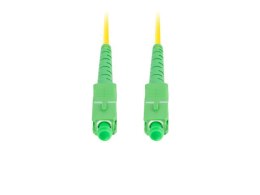 PATCHCORD ŚWIATŁOWODOWY SM SC/APC-SC/APC SIMPLEX 3.0MM LSZH G657A1 0.5M ŻÓŁTY LANBERG