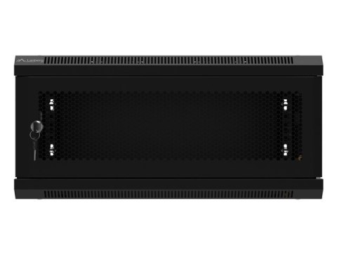 SZAFA INSTALACYJNA RACK WISZĄCA 19" 4U 600X450 CZARNA DRZWI PERFOROWANE LANBERG (FLAT PACK)