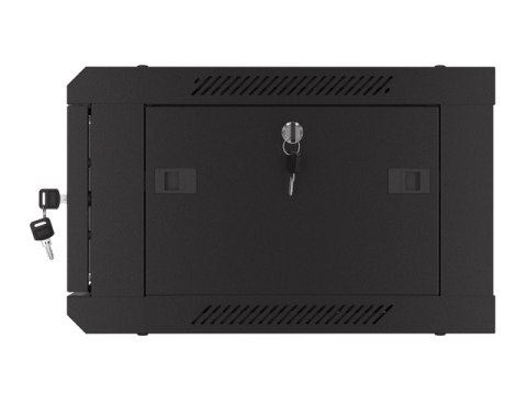 SZAFA INSTALACYJNA RACK WISZĄCA 19" 4U 600X450 CZARNA DRZWI PERFOROWANE LANBERG (FLAT PACK)