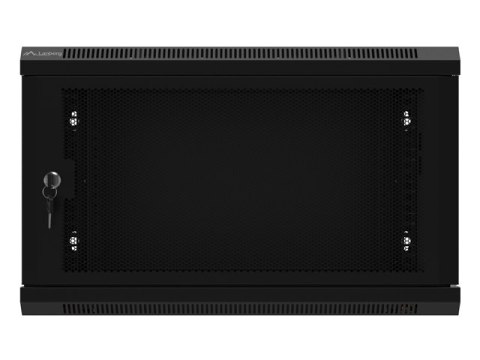 SZAFA INSTALACYJNA RACK WISZĄCA 19" 6U 600X450 CZARNA DRZWI PERFOROWANE LANBERG (FLAT PACK)