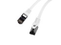 PATCHCORD KAT.8.1 S/FTP LSZH CU 0.5M BIAŁY FLUKE PASSED LANBERG