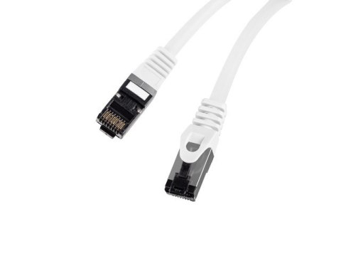 PATCHCORD KAT.8.1 S/FTP LSZH CU 0.5M BIAŁY FLUKE PASSED LANBERG