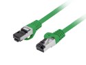 PATCHCORD KAT.8.1 S/FTP LSZH CU 0.5M ZIELONY FLUKE PASSED LANBERG