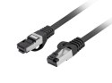 PATCHCORD KAT.8.1 S/FTP LSZH CU 1M CZARNY FLUKE PASSED LANBERG