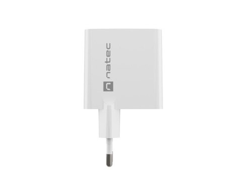 ŁADOWARKA SIECIOWA NATEC RIBERA GAN 1X USB-A + 1X USB-C 65W BIAŁA