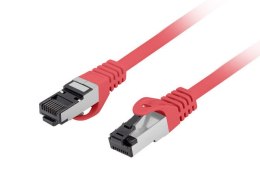 PATCHCORD KAT.8.1 S/FTP LSZH CU 1M CZERWONY FLUKE PASSED LANBERG