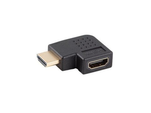 ADAPTER HDMI(M)->HDMI(F) 4K KĄTOWY LEWO CZARNY LANBERG