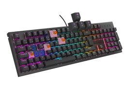 KLAWIATURA DLA GRACZY GENESIS THOR 303 DE PODŚWIETLENIE RGB MECHANICZNA SILENT SWITCH CZARNA HOT SWA
