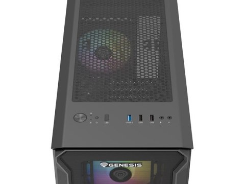 OBUDOWA GENESIS IRID 503 ARGB V2 MATX MINI TOWER Z OKNEM CZARNA