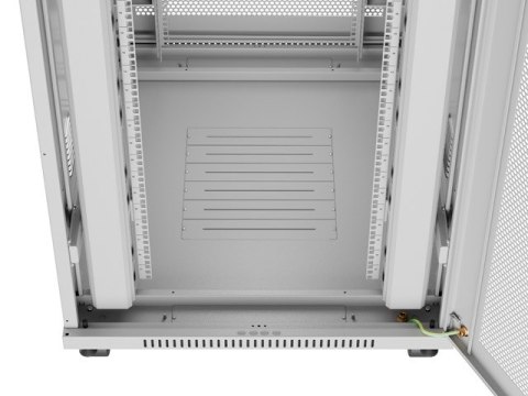 SZAFA INSTALACYJNA RACK STOJĄCA 19" 27U 800X1000 SZARA DRZWI PERFOROWANE LCD LANBERG (FLAT PACK)