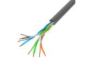 KABEL LAN UTP KAT.5E 100M DRUT CU SZARY FLUKE PASSED LANBERG