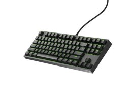 KLAWIATURA DLA GRACZY GENESIS THOR 404 TKL US PODŚWIETLENIE RGB MECHANICZNA CZARNA KAILH BOX BROWN