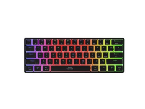 KLAWIATURA DLA GRACZY GENESIS THOR 660 G2 US BLACK BEZPRZEWODOWA RGB MECHANICZNA GATERON RED