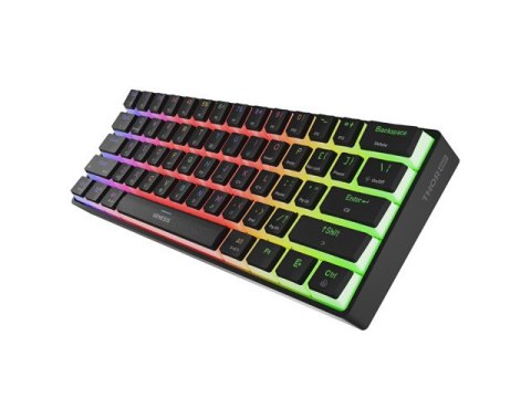 KLAWIATURA DLA GRACZY GENESIS THOR 660 G2 US BLACK BEZPRZEWODOWA RGB MECHANICZNA GATERON RED