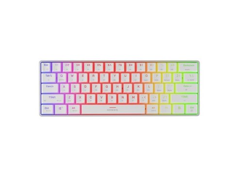 KLAWIATURA DLA GRACZY GENESIS THOR 660 G2 US WHITE BEZPRZEWODOWA RGB MECHANICZNA GATERON RED