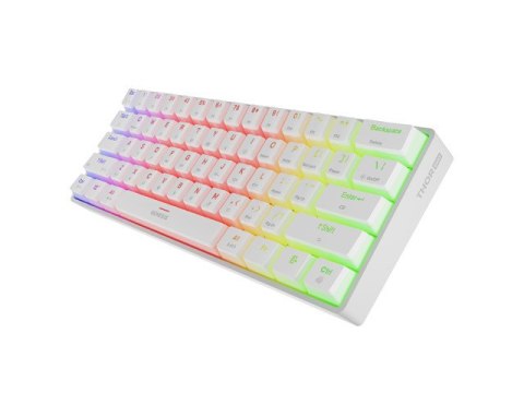 KLAWIATURA DLA GRACZY GENESIS THOR 660 G2 US WHITE BEZPRZEWODOWA RGB MECHANICZNA GATERON RED