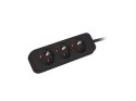 LISTWA PRZEDŁUŻACZ LANBERG 1.5M 3X 230V PL KABEL WYKONANY Z PEŁNEJ MIEDZI CZARNA