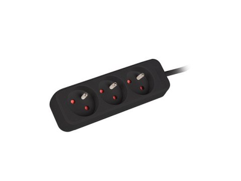 LISTWA PRZEDŁUŻACZ LANBERG 1.5M 3X 230V PL KABEL WYKONANY Z PEŁNEJ MIEDZI CZARNA