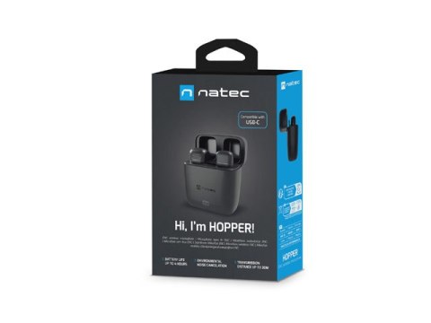 MIKROFON NATEC HOPPER KRAWATOWY BEZPRZEWODOWY USB-C