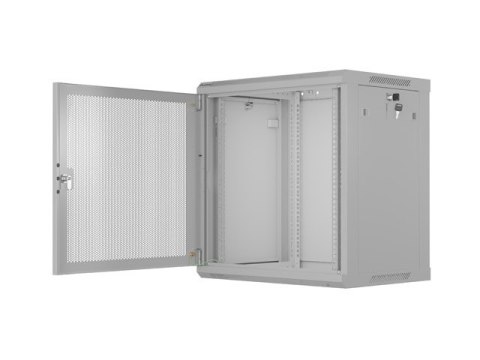 SZAFA INSTALACYJNA RACK WISZĄCA 19" 12U 600X450 SZARA DRZWI PERFOROWANE LANBERG (FLAT PACK)