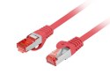 PATCHCORD KAT.6 S/FTP LSZH CU 0.25M CZERWONY FLUKE PASSED LANBERG