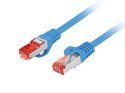 PATCHCORD KAT.6 S/FTP LSZH CU 0.5M NIEBIESKI FLUKE PASSED LANBERG