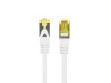 PATCHCORD KAT.6A S/FTP LSZH CU 0.25M BIAŁY FLUKE PASSED LANBERG