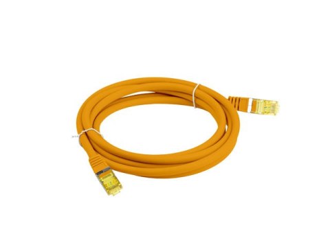 PATCHCORD KAT.6A S/FTP LSZH CU 0.25M POMARAŃCZOWY FLUKE PASSED LANBERG