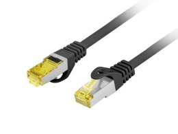 PATCHCORD KAT.6A S/FTP LSZH CU 10M CZARNY FLUKE PASSED LANBERG