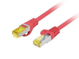 PATCHCORD KAT.6A S/FTP LSZH CU 10M CZERWONY FLUKE PASSED LANBERG