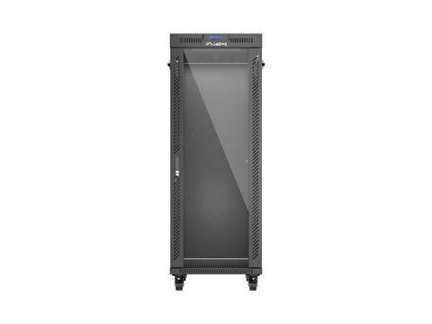 SZAFA INSTALACYJNA RACK STOJĄCA 19" 32U 600X1000 CZARNA DRZWI PRZESZKLONE LCD LANBERG (FLAT PACK)