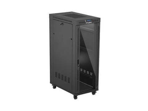 SZAFA INSTALACYJNA RACK STOJĄCA 19" 32U 600X1000 CZARNA DRZWI PRZESZKLONE LCD LANBERG (FLAT PACK)